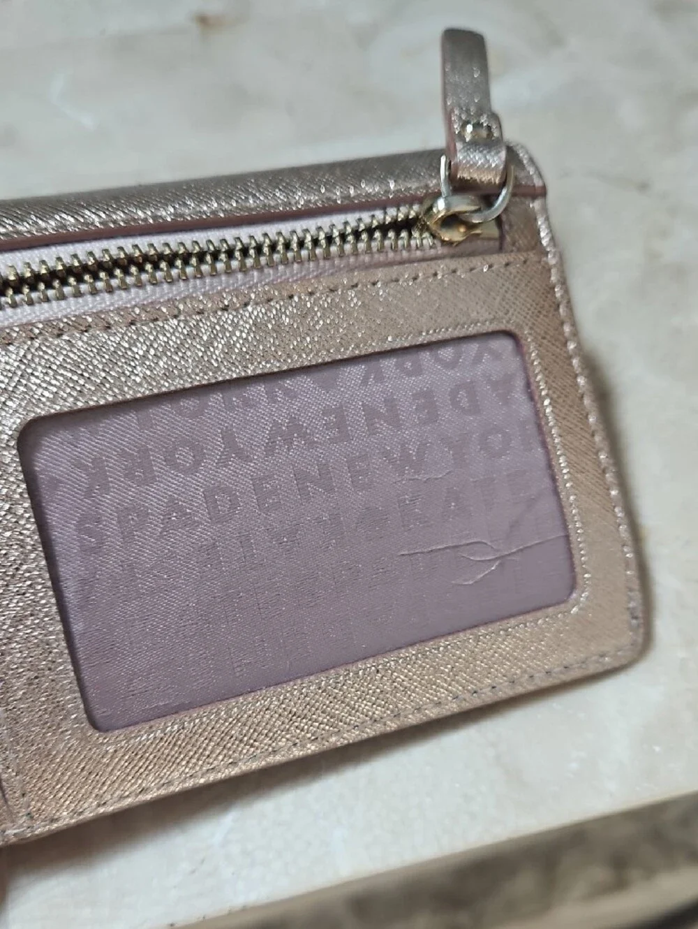 $10 Or 3/$15 Sale!!! kate spade Rose Gold Metallic Card Case Wallet